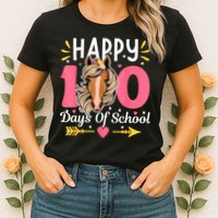 100 Days Of School Horse 100th Day Smarter Teacher Womens T-Shirt