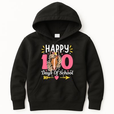 100 Days Of School Horse 100th Day Smarter Teacher Kids Hoodie