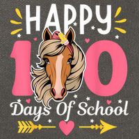 100 Days Of School Horse 100th Day Smarter Teacher Cotton Canvas Backpack