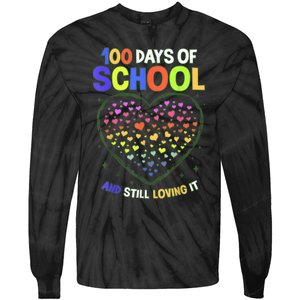 100th Day Of School 100 Days Of School Teacher Tie-Dye Long Sleeve Shirt