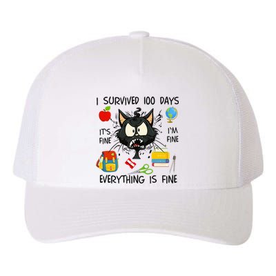 100th Day Of School It's Fine I'm Fine Everything's Fine Yupoong Adult 5-Panel Trucker Hat