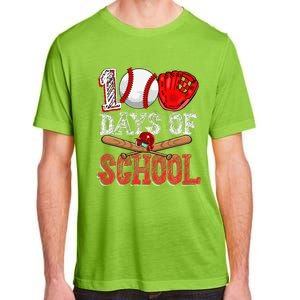 100 Days Of School Baseball 100th Day Of School Teacher Adult ChromaSoft Performance T-Shirt