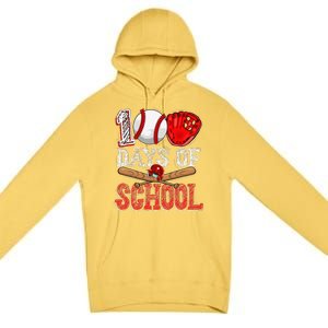 100 Days Of School Baseball 100th Day Of School Teacher Premium Pullover Hoodie