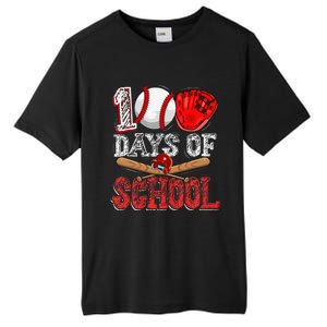 100 Days Of School Baseball 100th Day Of School Teacher Tall Fusion ChromaSoft Performance T-Shirt