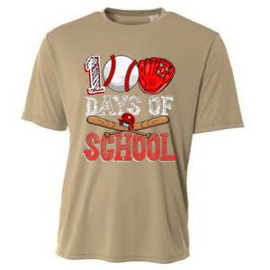 100 Days Of School Baseball 100th Day Of School Teacher Cooling Performance Crew T-Shirt