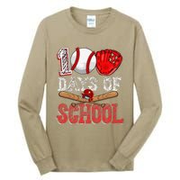 100 Days Of School Baseball 100th Day Of School Teacher Tall Long Sleeve T-Shirt