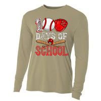 100 Days Of School Baseball 100th Day Of School Teacher Cooling Performance Long Sleeve Crew