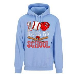 100 Days Of School Baseball 100th Day Of School Teacher Unisex Surf Hoodie