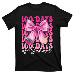 100 Days Of School Coquette Bow 100th Day Of School T-Shirt