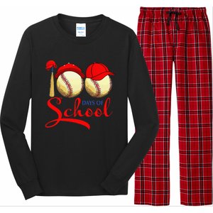 100 Days Of School Baseball Teacher 100th Day Of School Long Sleeve Pajama Set