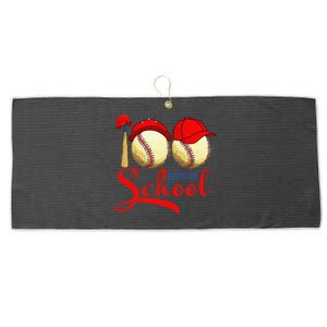 100 Days Of School Baseball Teacher 100th Day Of School Large Microfiber Waffle Golf Towel