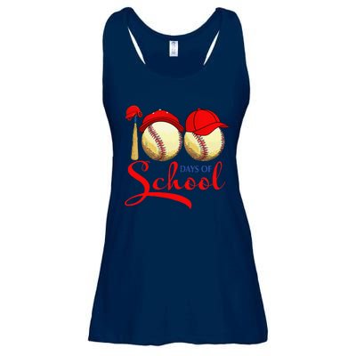 100 Days Of School Baseball Teacher 100th Day Of School Ladies Essential Flowy Tank