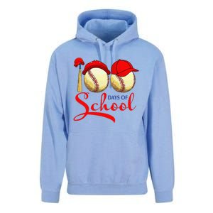 100 Days Of School Baseball Teacher 100th Day Of School Unisex Surf Hoodie