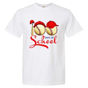 100 Days Of School Baseball Teacher 100th Day Of School Garment-Dyed Heavyweight T-Shirt