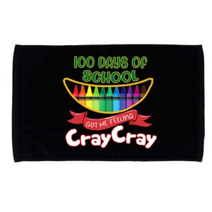 100 Days Of School Got Me Feeling Cray Cray Microfiber Hand Towel