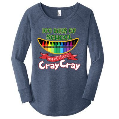 100 Days Of School Got Me Feeling Cray Cray Women's Perfect Tri Tunic Long Sleeve Shirt