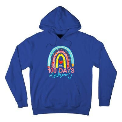 100th Day Of School Teacher 100 Days Smarter Rainbow Cool Gift Tall Hoodie