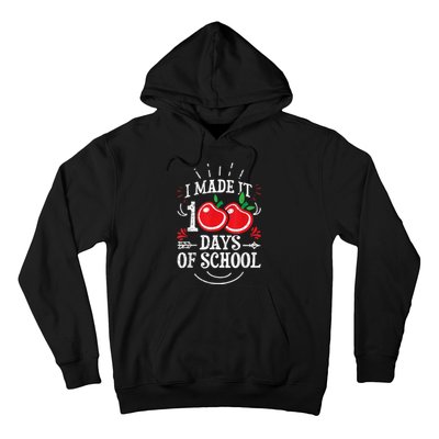 100th Day Of School Distressed I Made It 100 Days Teacher Hoodie