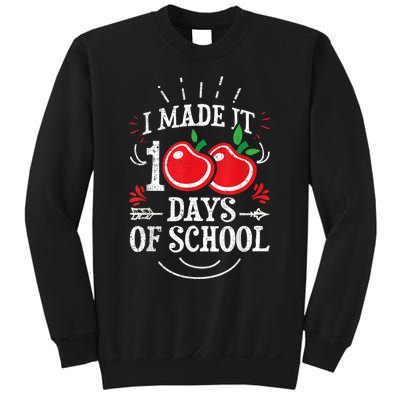 100th Day Of School Distressed I Made It 100 Days Teacher Sweatshirt