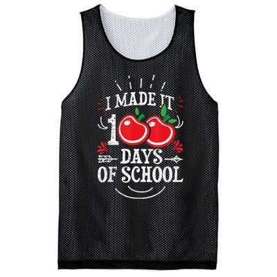 100th Day Of School Distressed I Made It 100 Days Teacher Mesh Reversible Basketball Jersey Tank