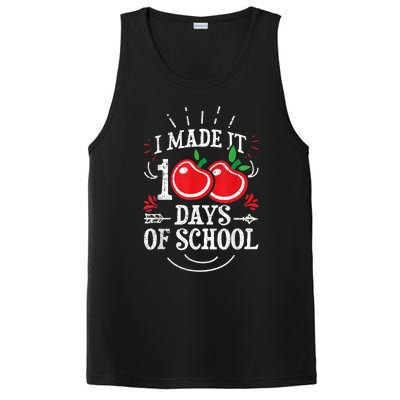 100th Day Of School Distressed I Made It 100 Days Teacher PosiCharge Competitor Tank