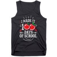 100th Day Of School Distressed I Made It 100 Days Teacher Tank Top