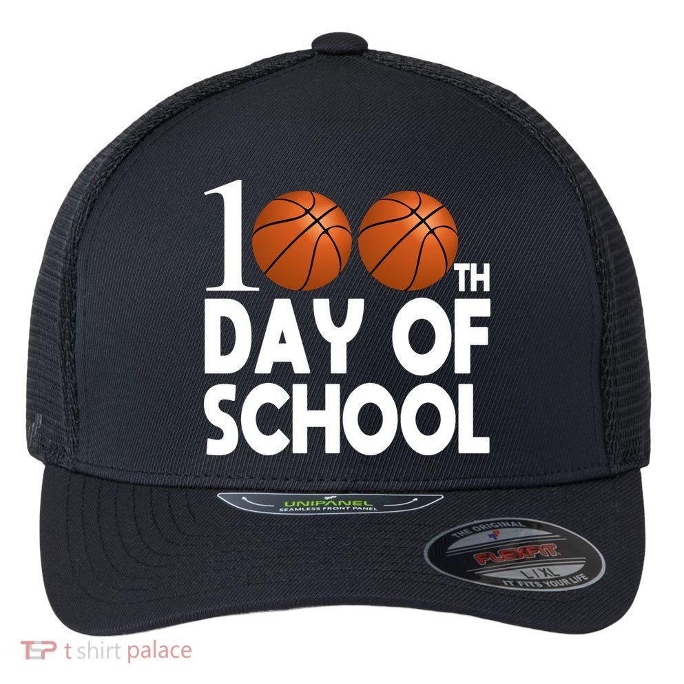 100th Days Of School Flexfit Unipanel Trucker Cap