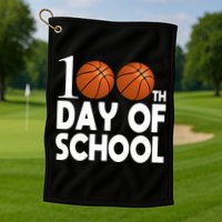 100th Days Of School Golf Towel