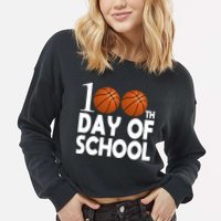 100th Days Of School Cropped Pullover Crew