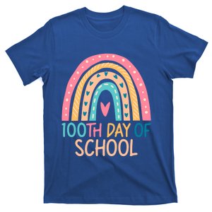 100th Day Of School Teacher College 100 Days Smarter Rainbow Cute Gift T-Shirt