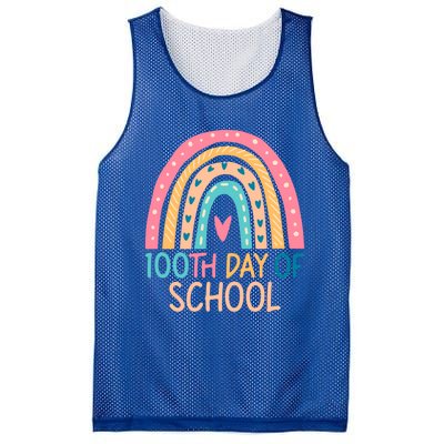 100th Day Of School Teacher College 100 Days Smarter Rainbow Cute Gift Mesh Reversible Basketball Jersey Tank