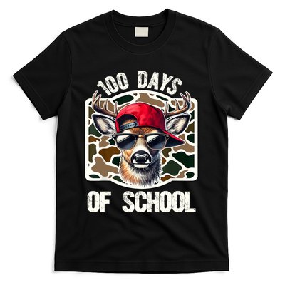 100 Days Of School Deer Hunting Deer Camo Hunter T-Shirt