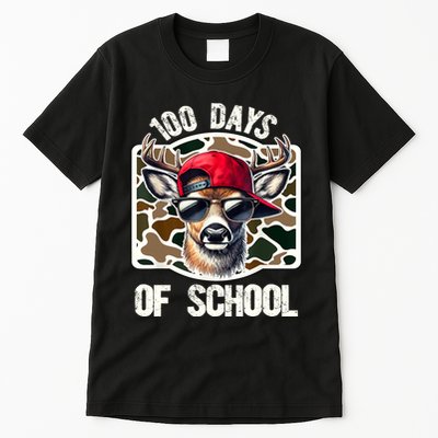 100 Days Of School Deer Hunting Deer Camo Hunter Tall T-Shirt