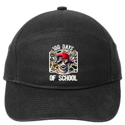 100 Days Of School Deer Hunting Deer Camo Hunter 7-Panel Snapback Hat