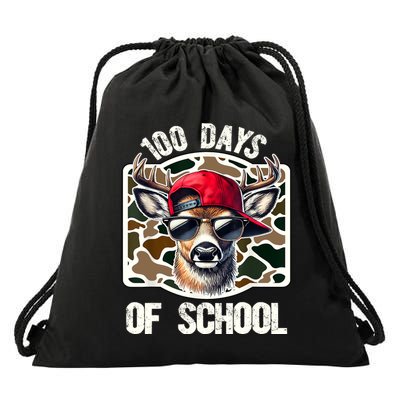 100 Days Of School Deer Hunting Deer Camo Hunter Drawstring Bag