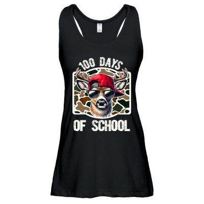 100 Days Of School Deer Hunting Deer Camo Hunter Ladies Essential Flowy Tank