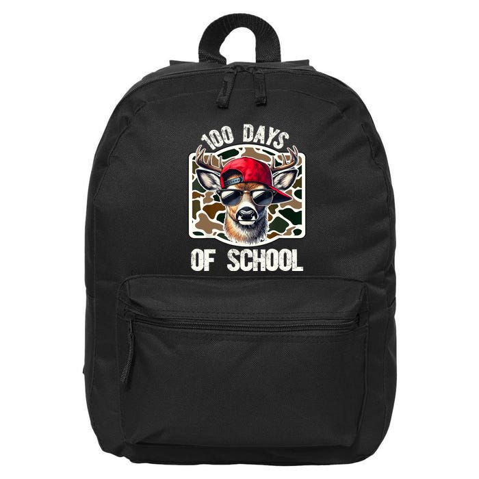 100 Days Of School Deer Hunting Deer Camo Hunter 16 in Basic Backpack