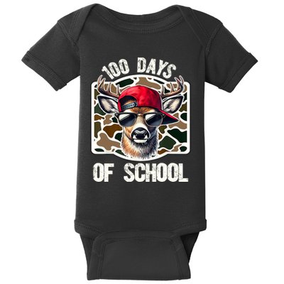 100 Days Of School Deer Hunting Deer Camo Hunter Baby Bodysuit