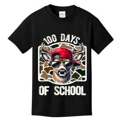 100 Days Of School Deer Hunting Deer Camo Hunter Kids T-Shirt