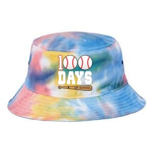 100 Days Of School Baseball Bat And Ball Tie Dye Newport Bucket Hat