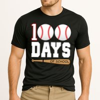 100 Days Of School Baseball Bat And Ball Cooling Performance Crew T-Shirt