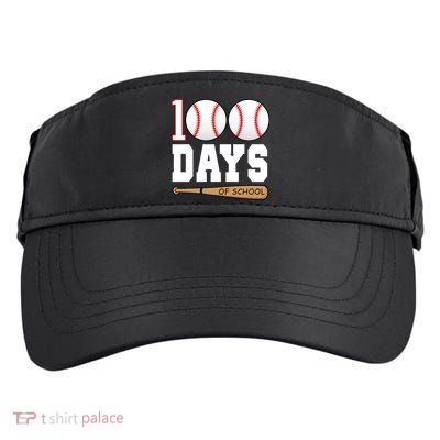 100 Days Of School Baseball Bat And Ball Adult Drive Performance Visor