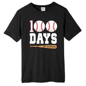 100 Days Of School Baseball Bat And Ball Tall Fusion ChromaSoft Performance T-Shirt