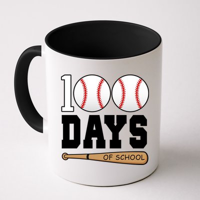 100 Days Of School Baseball Bat And Ball Mug