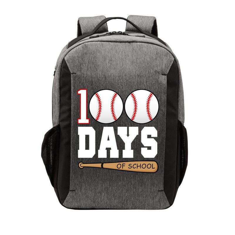 100 Days Of School Baseball Bat And Ball Vector Backpack