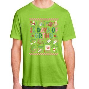 12 Days Of Ortho Christmas Orthopedic Team Winter Holiday Funny Gift Adult ChromaSoft Performance T-Shirt