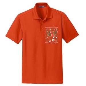 12 Days Of Ortho Christmas Orthopedic Team Winter Holiday Funny Gift Dry Zone Grid Polo