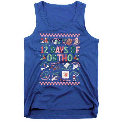 12 Days Of Ortho Christmas Orthopedic Team Winter Holiday Funny Gift Tank Top