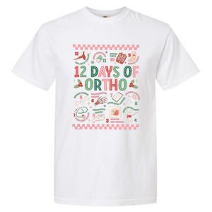 12 Days Of Ortho Christmas Orthopedic Team Winter Holiday Funny Gift Garment-Dyed Heavyweight T-Shirt