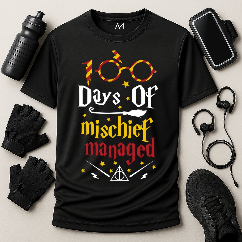 100 Days Of Mischief Managed 100th Day Of School Performance Shirt